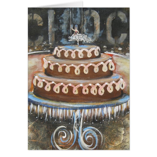 Chokladtårta Hälsningskort (Framsidan)
