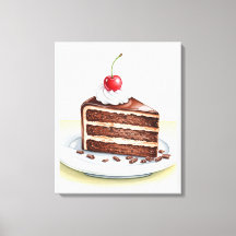 Chokladtårta Sträckt Canvas Väggkonst