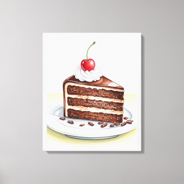 Chokladtårta Sträckt Canvas Väggkonst (Framsida)