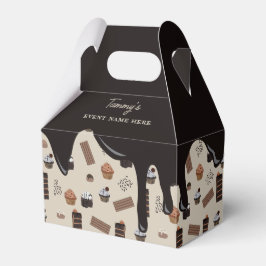 Chokladtema mönsterfest  presentaskar