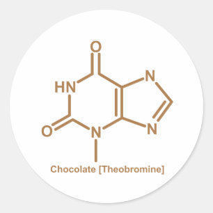 Chokladteobromin Runt Klistermärke