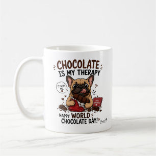 Chokladterapi Fransk Bulldogg  Kaffemugg