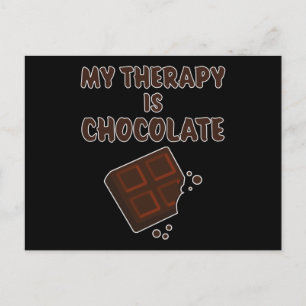 Chokladterapi rolig chokladgåva vykort