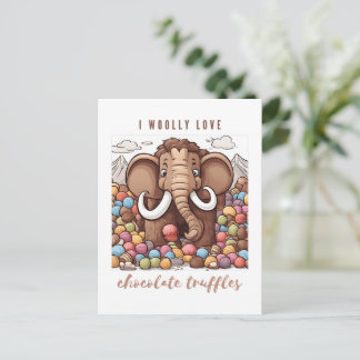 chokladtruffel ullhårig mammut vykort