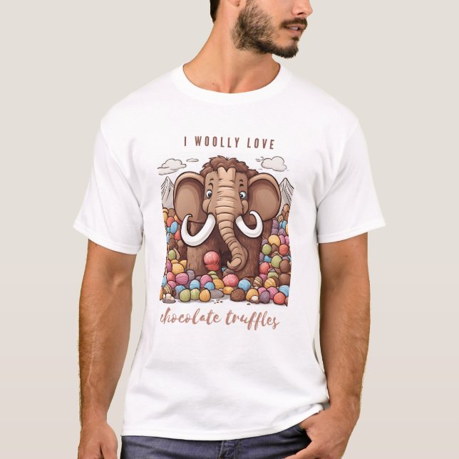 Chokladtryffel, ullig mammot t shirt (Framsida)