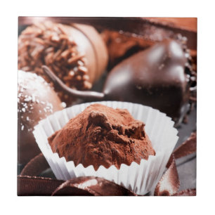 Chokladtryfflar Kakelplatta