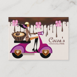 Chokladvisitkortsparkcykel Chocolatier Visitkort
