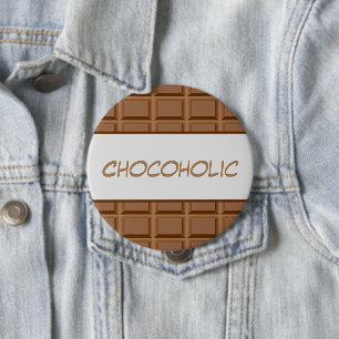Chokoholbrun chokladslab mönstrad knapp