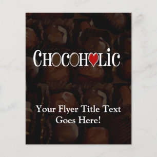 Chokoholer, Mörk Brown och Red Heart Funny design Flygblad