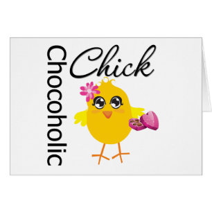 Chokoholhaltig Chick Hälsningskort