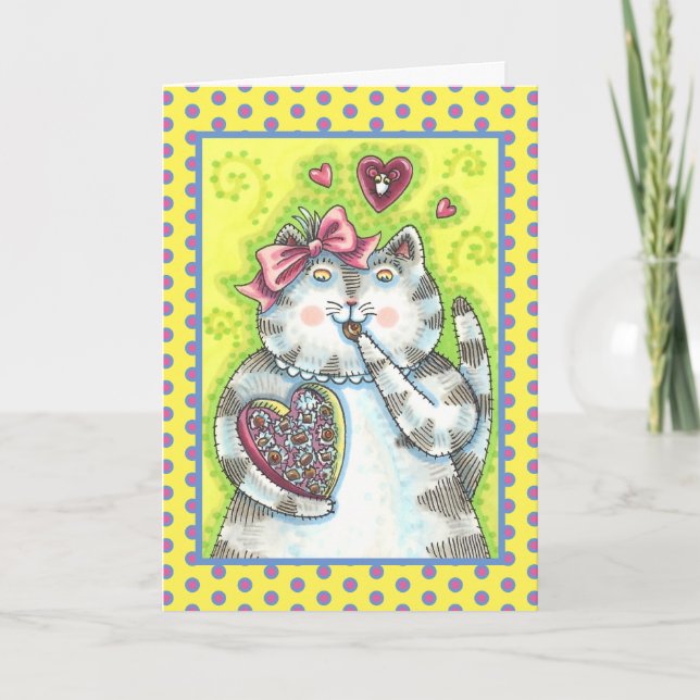 CHOKOLAT FRÅN KITTENS HEMLIGA ADMIRER, VALENTINE HELGKORT (Framsida)