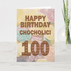 Chokololik 100:e födelsedagskort kort