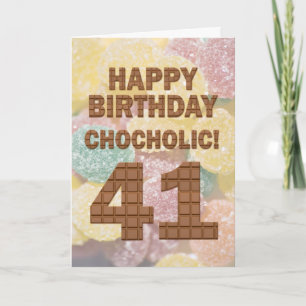 Chokololik 41:a födelsedagskort kort