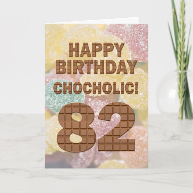 Chokololik 82:a födelsedagskort kort (Framsida)