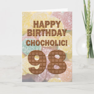 Chokololik 98:e födelsedagskort kort