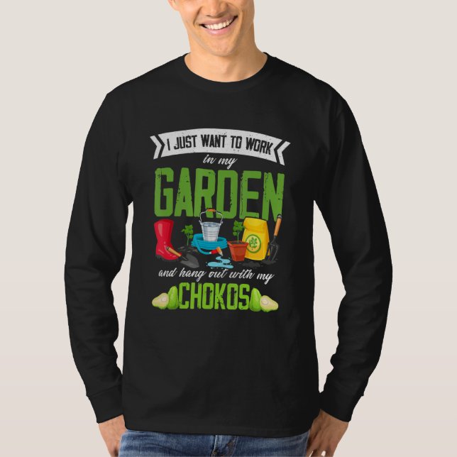 Chokos  Garden Gardener Plant Vegetables T Shirt (Framsida)