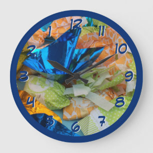 Chokotejas vid Feria i Peru Backward Clock Stor Klocka