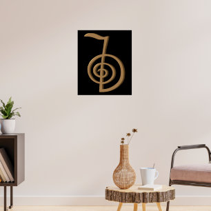 ChoKu Rei Healing Reiki Symbol Hand plockade Art Poster
