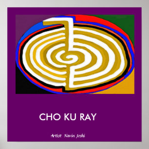 CHOKURAY Guld - basic Reiki Symbol Poster