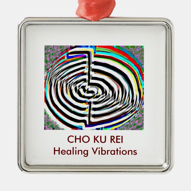 Chokuray Reiki - CHO KU REI Julgransprydnad Metall (Framsidan)