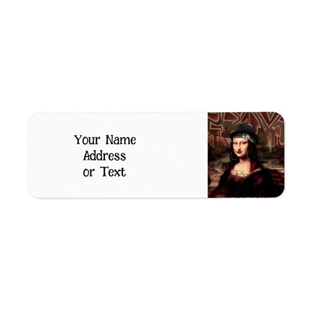 Chola Latina Mona Lisa Returadress Etikett (Framsidan)