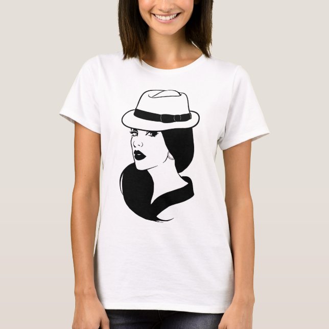 Chola mexikansk latinsk kvinna Womans Ansikte Art T Shirt (Framsida)