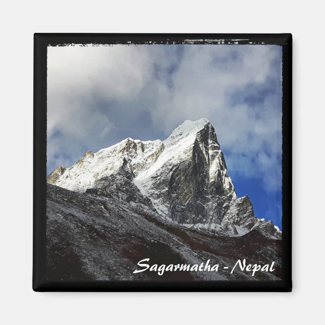 Cholatse Peak, Himalayas, Sagarmatha - Nepal Magnet (Framsidan)