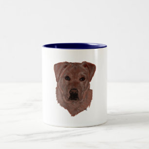 Cholcolate Brown Labrador Retriever Två-Tonad Mugg