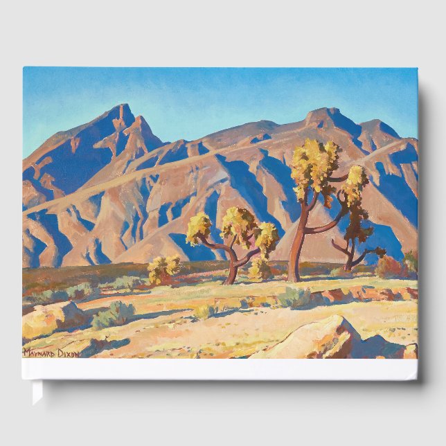 Chollas Against the Mountains av Maynard Dixon Gästböcker (Framsida)