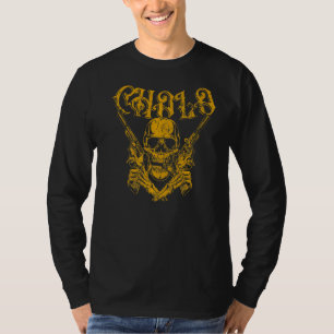 Cholo Gangster Skull med korsade fistoler 1 T Shirt