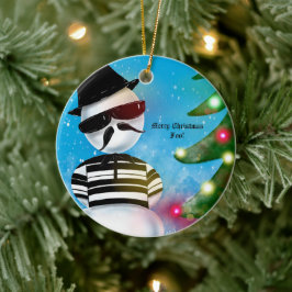 Cholo Snögubbe Foo Julgran Ljus Snö Julgransprydnad Keramik