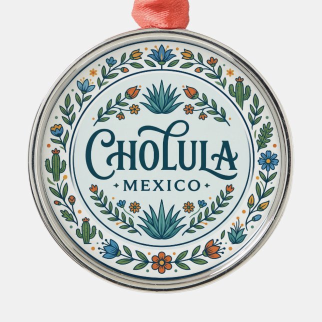 Cholula Mexiko Julgransprydnad Metall (Framsidan)