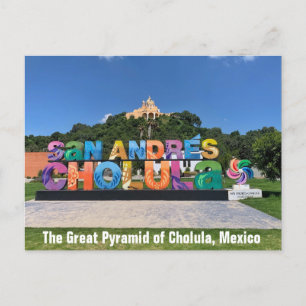 Cholula Pyramid, mexikanska vykort