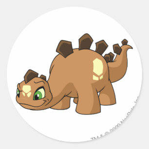 Chomby brunt runt klistermärke