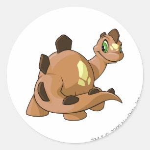 Chomby brunt runt klistermärke