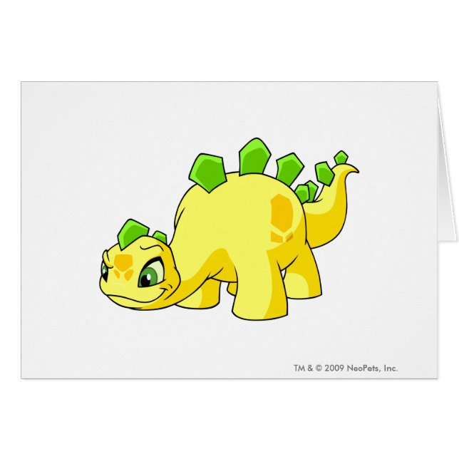 Chomby gult hälsningskort (Framsidan Horizontal)