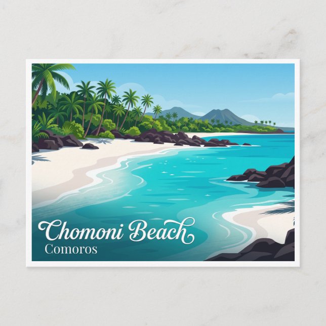 Chomoni Beach Komorerna Vykort (Framsida)