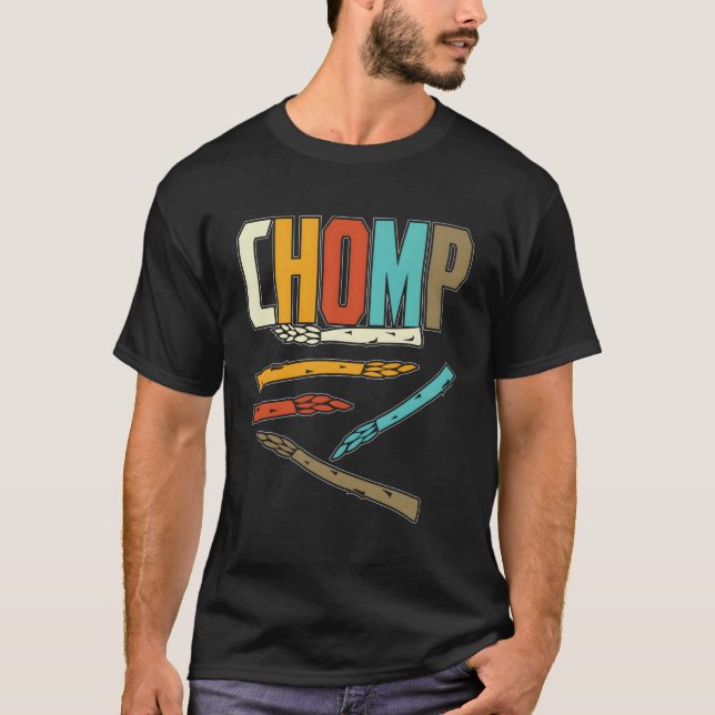 Chomp Asparagus Vegans T Shirt (Framsida)