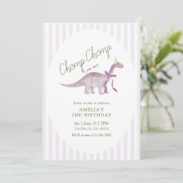 Chomp Chomp I’m Two Dinosaur Birthday Inbjudningar