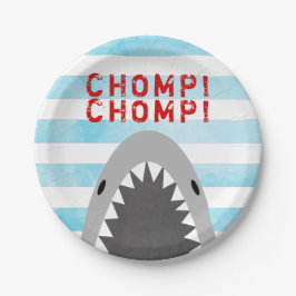 Chomp Chomp Shark Theme Birthday Boy Streped Jaws