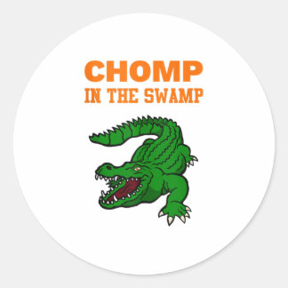 Chomp i Tanktopet Swamp Gator Runt Klistermärke