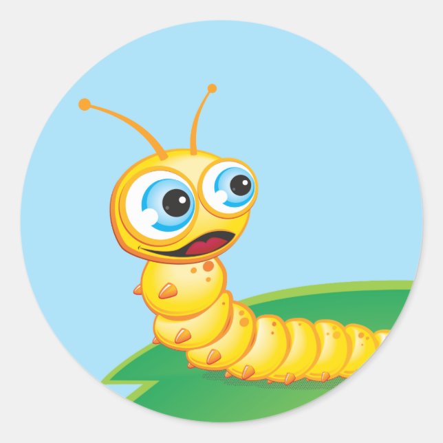 Chomp the Grub: Runt Klistermärke (Framsida)