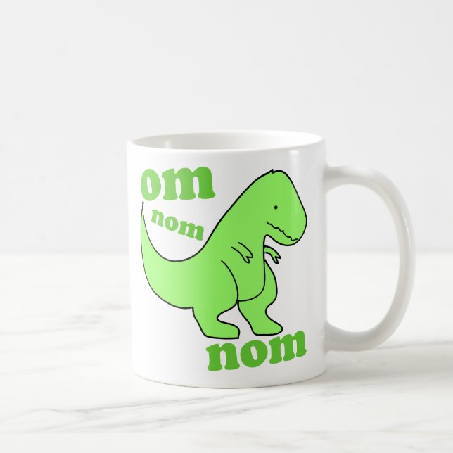 chompss för dinosaur för om-nomnom kaffemugg (Höger)