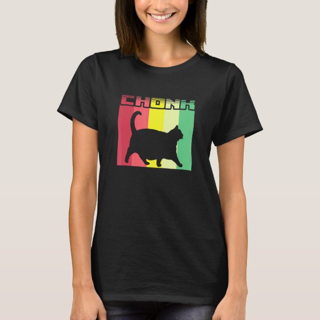 Chonk Cat Dank Meme T Shirt (Framsida)