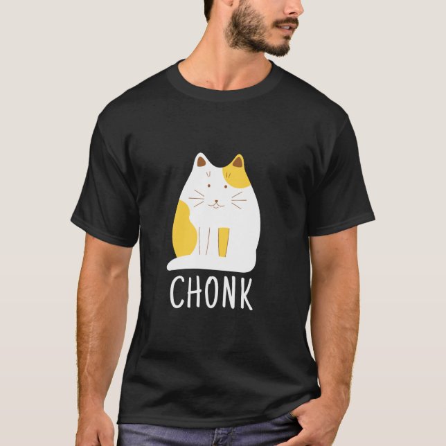 Chonk Cat Funny  Meme T Shirt (Framsida)