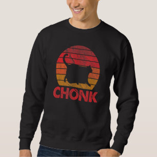 Chonk Cat Kitten Kattunge Meme Cat Mamma Cat Pappa Lång Ärmad Tröja