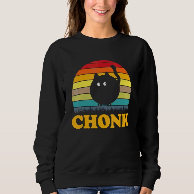 Chonk Cat  Meme Retro Chonk T Shirt (Framsida)