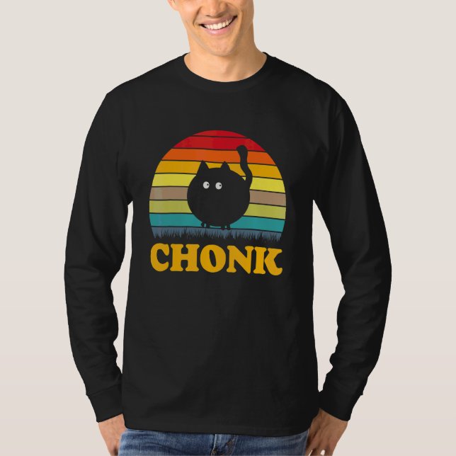Chonk Cat  Meme Retro Chonk T Shirt (Framsida)