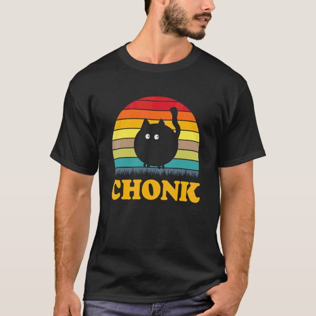 Chonk Cat  Meme Retro Chonk T Shirt (Framsida)