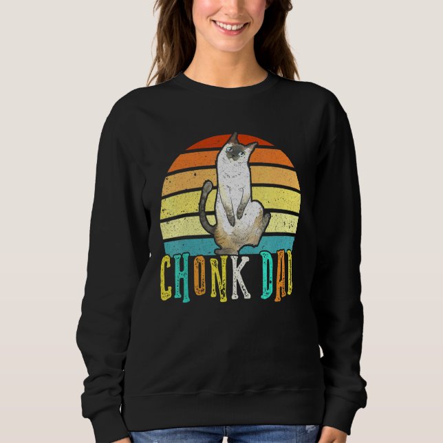 Chonk Cat Pappa Meme Retro Stil pappa Cats Memores T Shirt (Framsida)